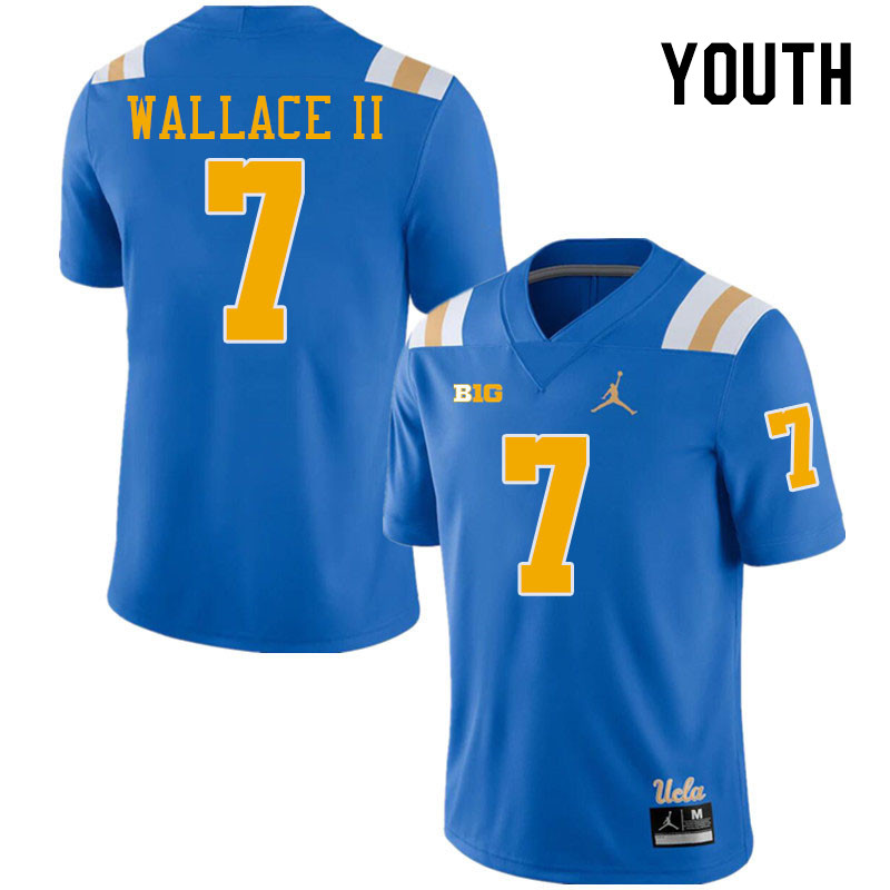 Youth #7 K.J. Wallace II Big 10 Conference College Football Jerseys Stitched-Royal